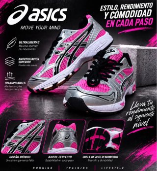 Zapatillas Asics Rosa y Plata