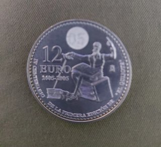 Moneda de Plata 12€ IV Centenario El Quijote