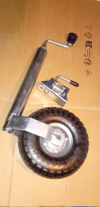 Rueda Jockey 48mm remolque caravana van barco