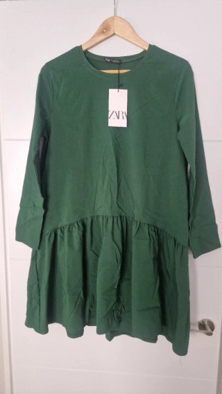 Vestido Verde Zara Talla M