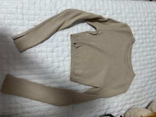Camisa de punto beige