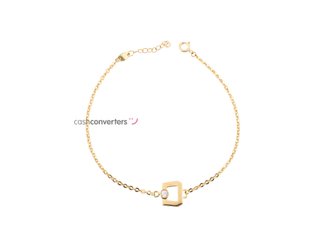 pulsera oro 18k con piedra con circonita