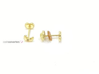 pendientes oro 18k con circonita