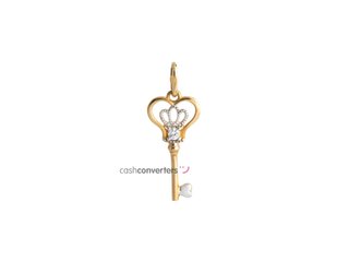colgante oro 18k con piedra con circonita
