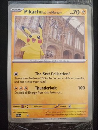 Carta exclusiva Pokémon Pikachu at the Museum
