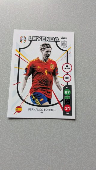 Carta Topps Leyenda Fernando Torres
