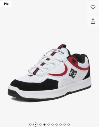 Zapatillas DC Shoes Blancas, Negras y Rojas