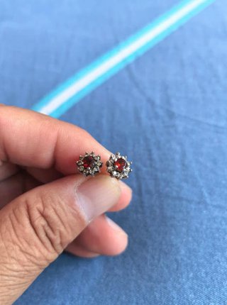 Pendientes de Plata S925 con Granate