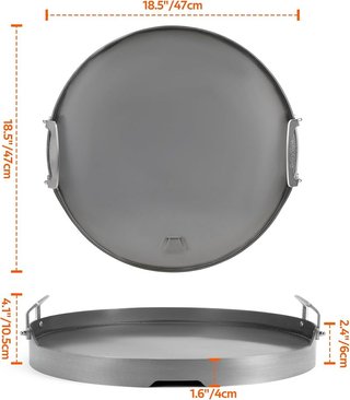 Onlyfire piastra in acciaio 18'' Kamado Joe BGE