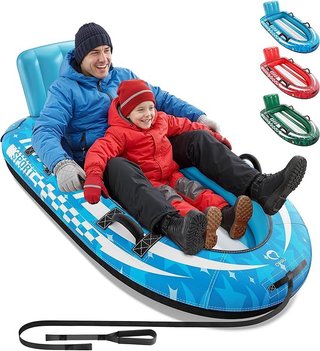 QPAU Trineo nieve inflable 2 personas Blanquiazul