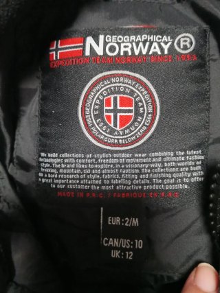 Chaqueta Geographical Norway Negra Talla M