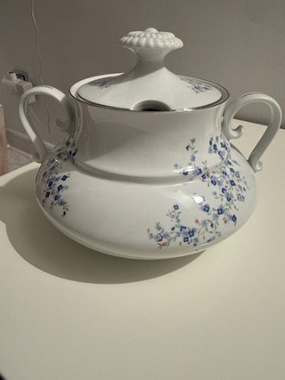 Sopera de Porcelana con Motivos Florales