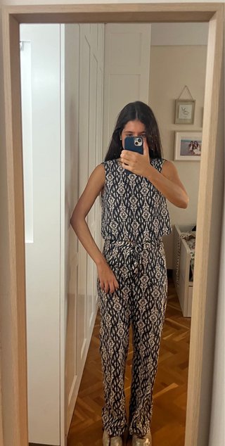 Conjunto Zara Azul Estampado