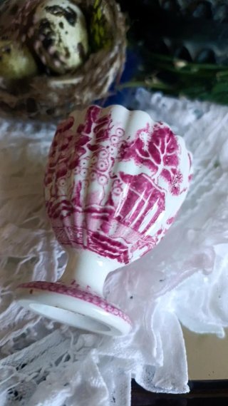 Huevera Copeland porcelana inglesa victoriana