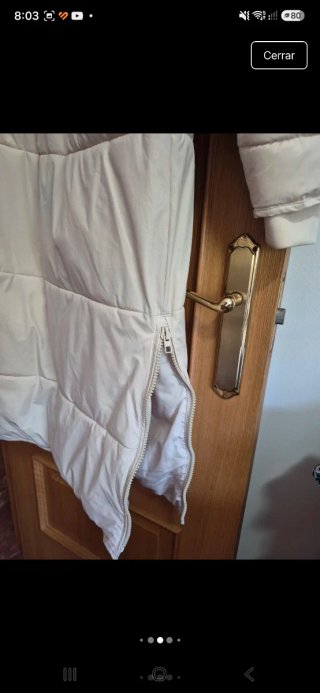 Abrigo Acolchado extra Largo Zara Beige, oversaize