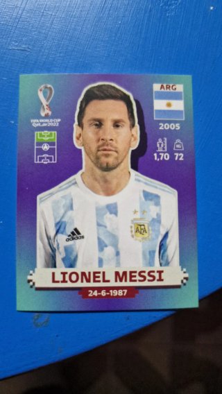 Cromo Lionel Messi Mundial Qatar 2022 Panini