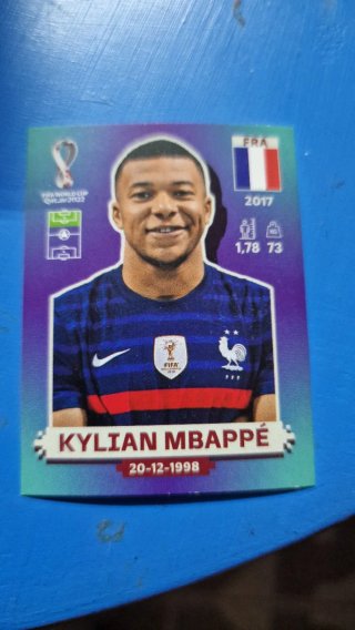Cromo Kylian Mbappé Mundial Qatar 2022 Panini