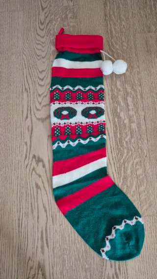 Calza di Natale in maglia