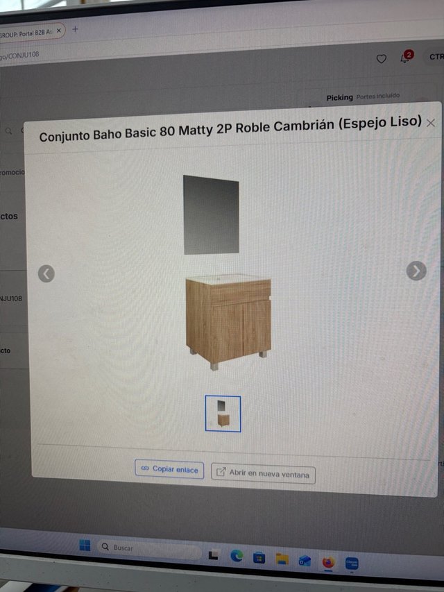 Mueble de Baño Basic 80 Matty Roble Cambrián