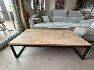 Mesa de centro madera y metal