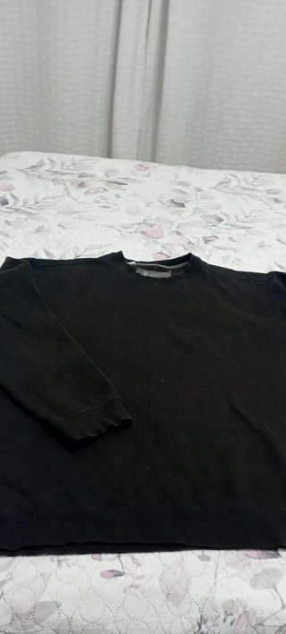 Jersey Negro de Algodón Talla XXXL