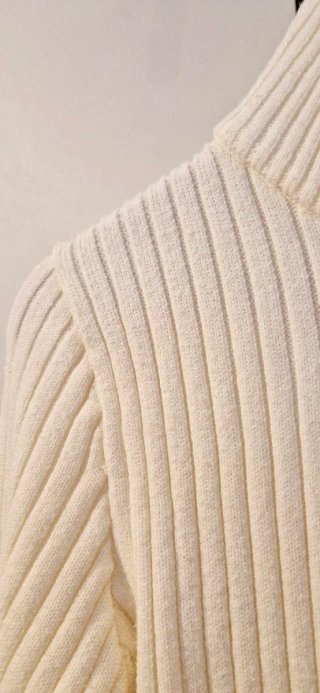 Jersey canalé Bershka beige