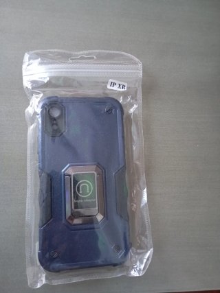 Custodia per iPhone XR Blu con Anello
