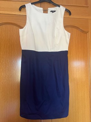 Vestido H&M bicolor blanco y azul