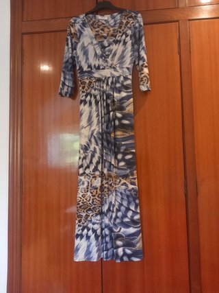 Vestido largo estampado