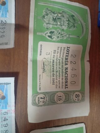 Lote de Décimos de Lotería Antiguos