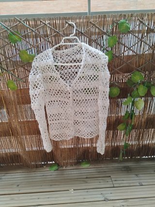 Rebeca Vintage de Crochet Blanca