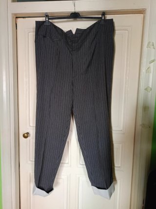 Pantalón de traje campero a rayas