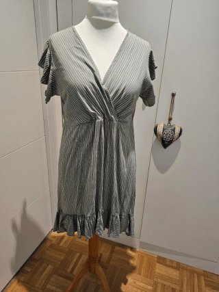 Vestido corto de rayas verde