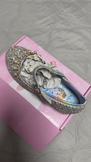 Zapatos de Niña Plateados Talla 35