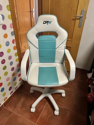 Silla Gamer DRW Blanca y Verde