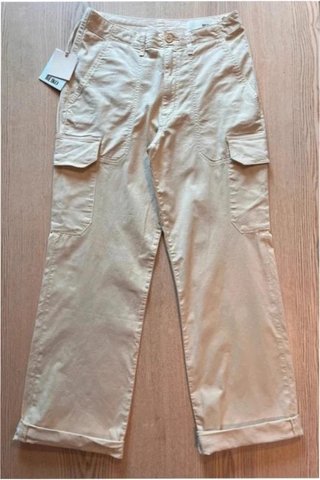 Reiko - battle cargo trousers - cream - wide leg