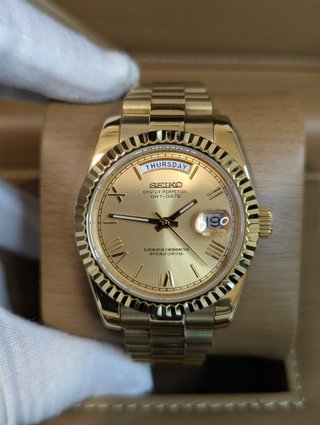 Reloj Seiko Mod Day-Date Presidential Amarillo Oro