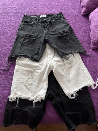 Lote de 3 pantalones cortos vaqueros