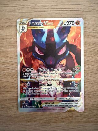 Carta Pokémon Lucario VSTAR, crown zenith, ingles