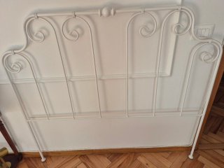Cabecero de Cama Metálico Blanco 141x129cm