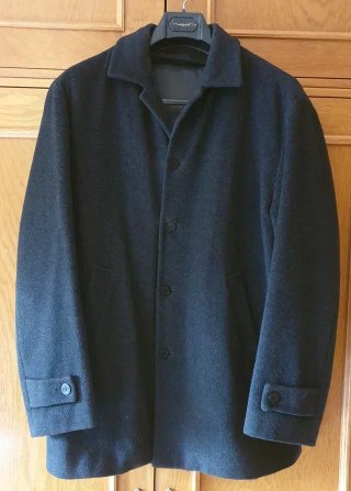 Abrigo YSL lana hombre T.54 gris oscuro – elegante