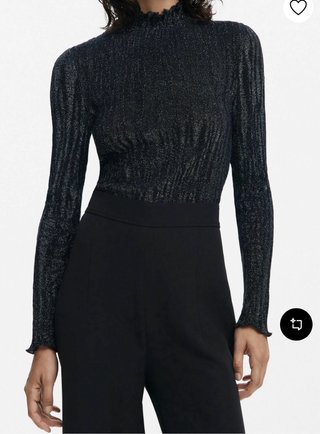 Mono Desigual Negro Jaspeado