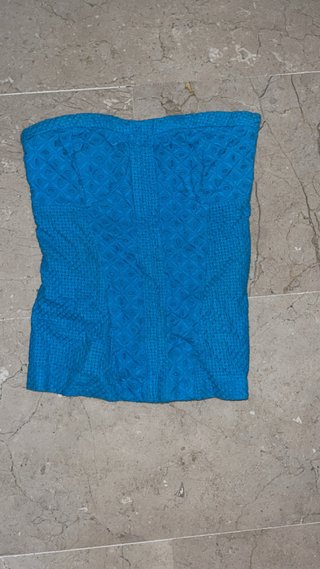 Top Vintage Turquesa