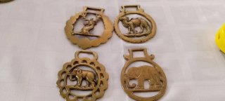 Set de 4 Medallas de Bronce Decorativas