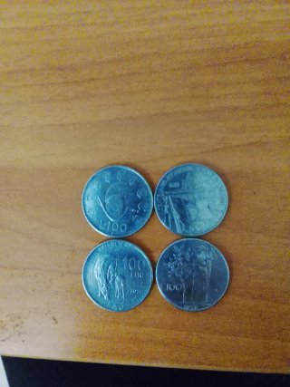 4 Monete da 100 Lire