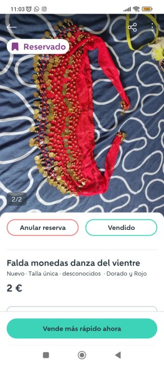 Falda de Monedas para Danza del Vientre