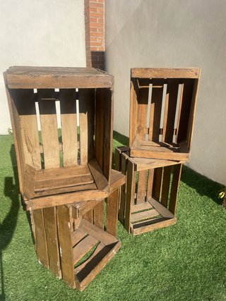Set de 4 Cajas de Madera Vintage