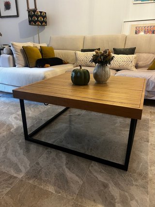 Mesa de centro madera y metal