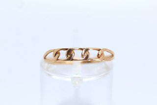 Anillo de cadena en oro 18K