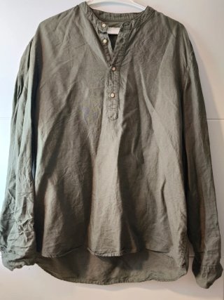 Camisa Verde Cuello Mao manga larga